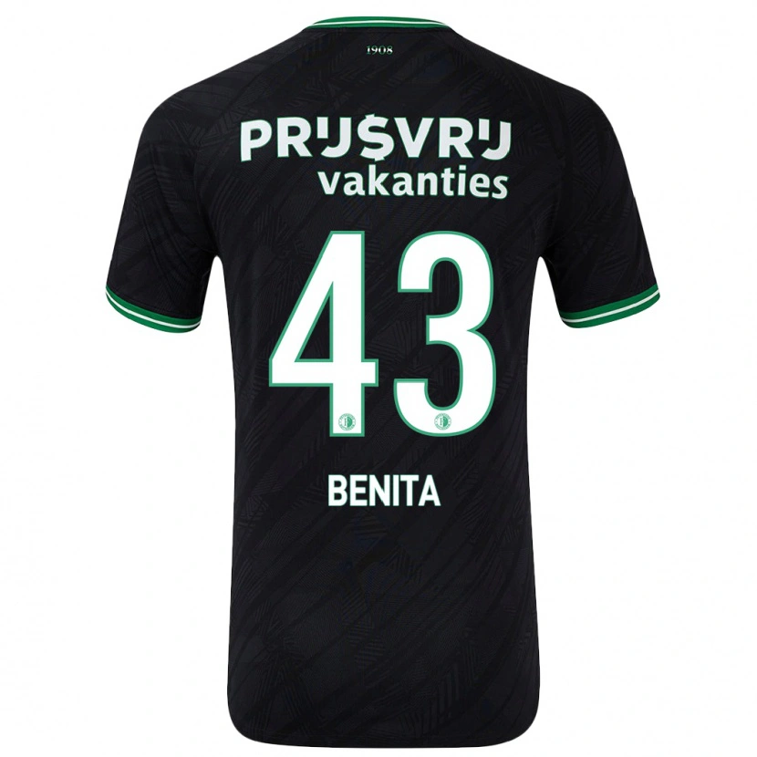 Danxen Barn Mimeirhel Benita #43 Svart Grön Bortatröja Matchtröjor 2024/25 Tröjor T-Tröja