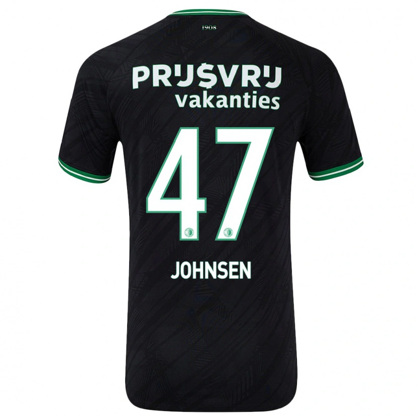 Danxen Barn Mikael Torset Johnsen #47 Svart Grön Bortatröja Matchtröjor 2024/25 Tröjor T-Tröja