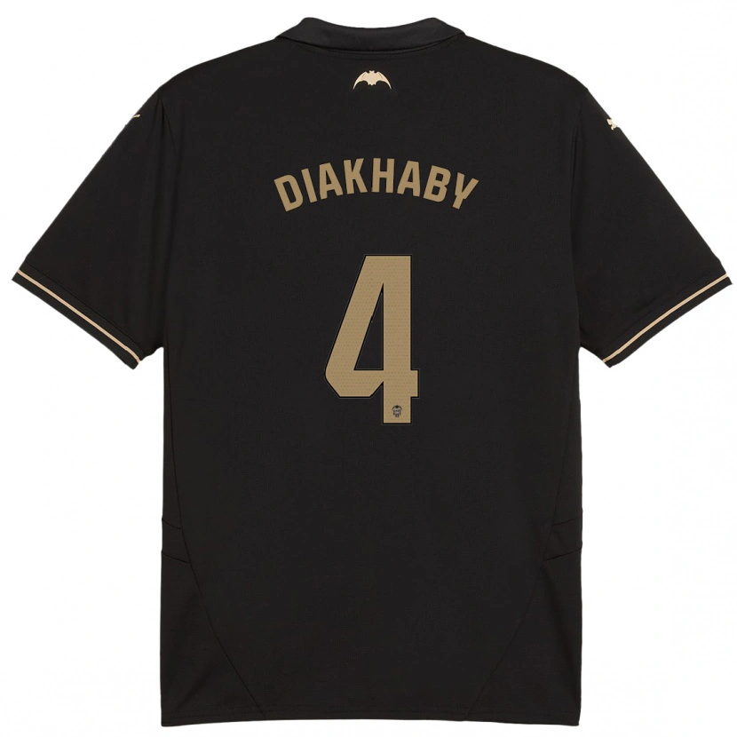 Danxen Barn Mouctar Diakhaby #4 Svart Bortatröja Matchtröjor 2024/25 Tröjor T-Tröja