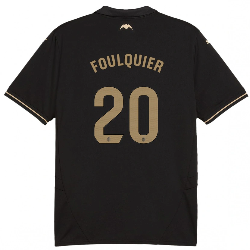 Danxen Barn Dimitri Foulquier #20 Svart Bortatröja Matchtröjor 2024/25 Tröjor T-Tröja