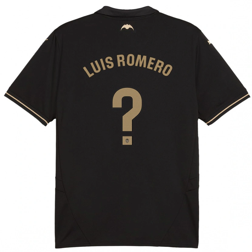 Danxen Barn Luis Romero #0 Svart Bortatröja Matchtröjor 2024/25 Tröjor T-Tröja