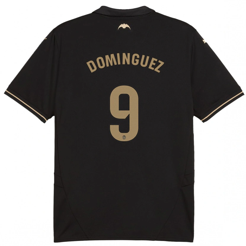 Danxen Barn Mario Dominguez #9 Svart Bortatröja Matchtröjor 2024/25 Tröjor T-Tröja