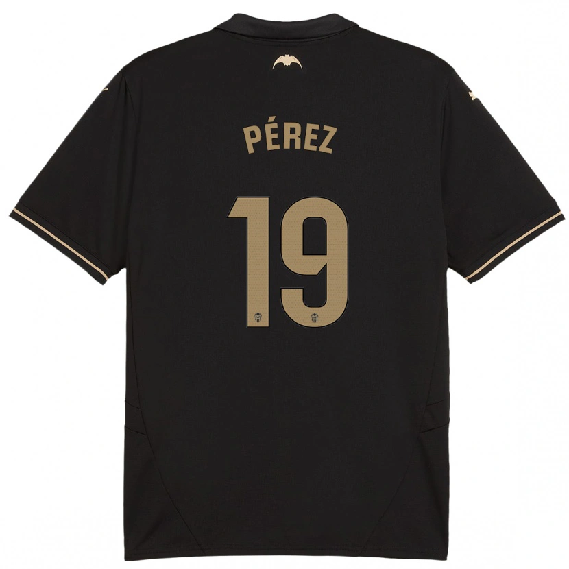 Danxen Barn Joselu Pérez #19 Svart Bortatröja Matchtröjor 2024/25 Tröjor T-Tröja