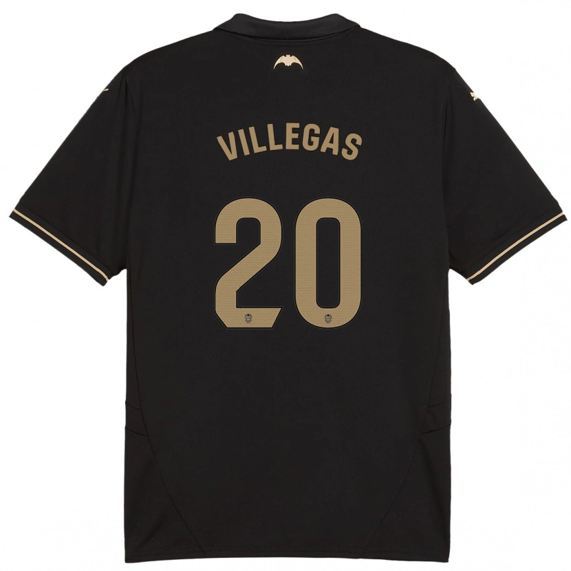 Danxen Barn Noelia Villegas #20 Svart Bortatröja Matchtröjor 2024/25 Tröjor T-Tröja