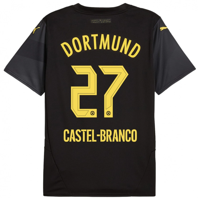 Danxen Barn Diego Castel-Branco #27 Svart Gul Bortatröja Matchtröjor 2024/25 Tröjor T-Tröja