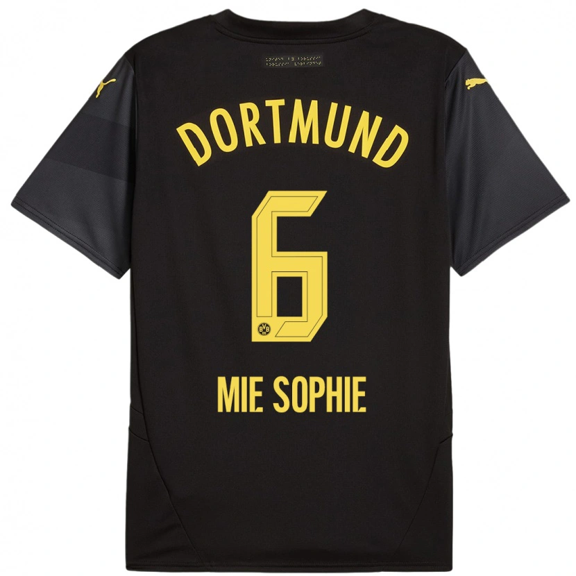 Danxen Barn Sando Mie Sophie #6 Svart Gul Bortatröja Matchtröjor 2024/25 Tröjor T-Tröja