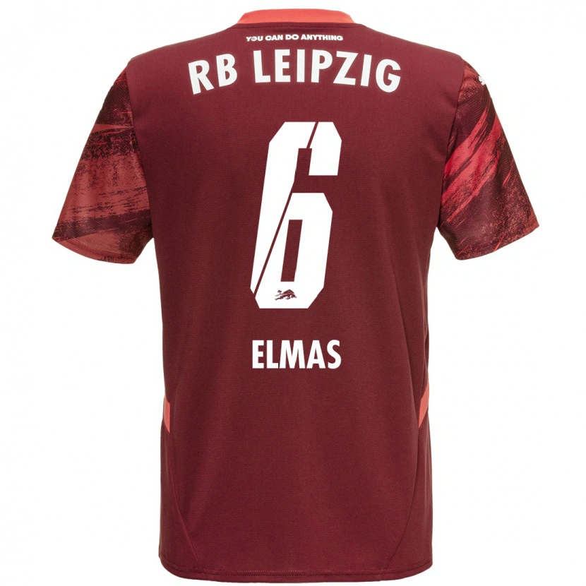 Danxen Barn Eljif Elmas #6 Bourgogne Bortatröja Matchtröjor 2024/25 Tröjor T-Tröja