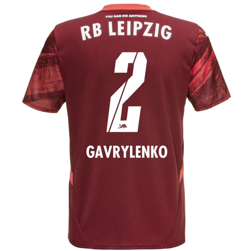 Danxen Barn Oleksandr Gavrylenko #2 Bourgogne Bortatröja Matchtröjor 2024/25 Tröjor T-Tröja