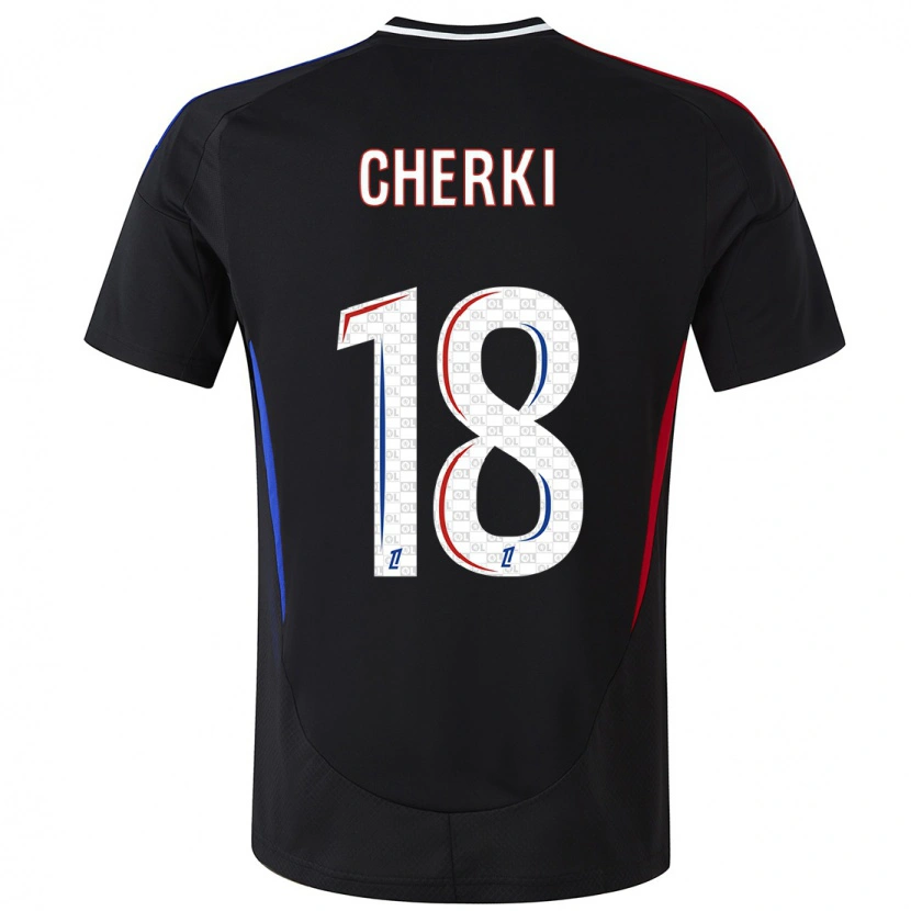 Danxen Barn Rayan Cherki #18 Svart Bortatröja Matchtröjor 2024/25 Tröjor T-Tröja