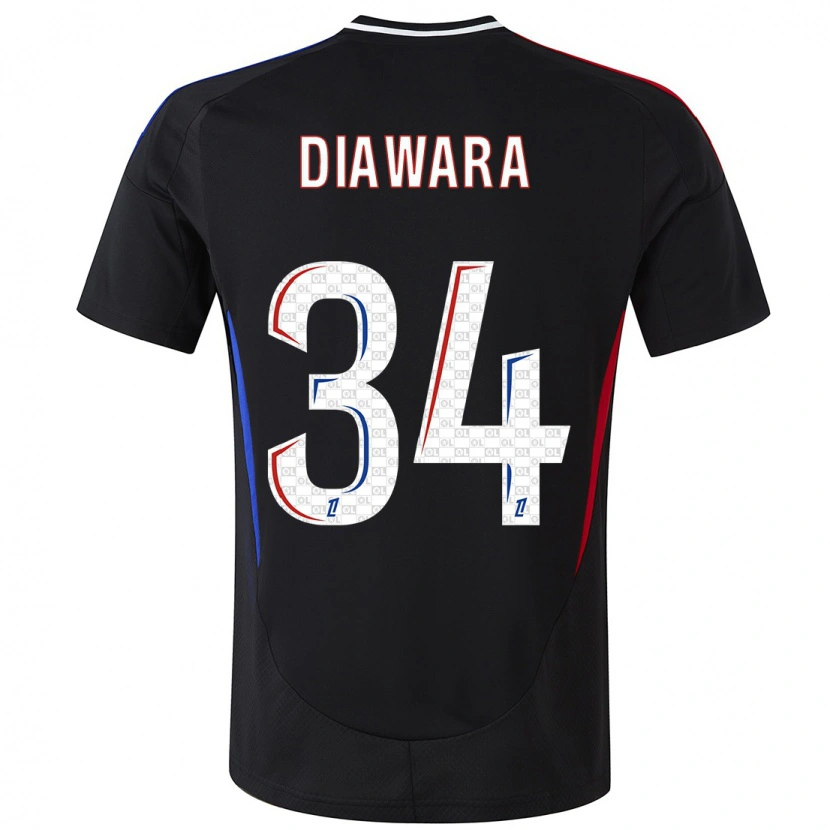 Danxen Barn Mahamadou Diawara #34 Svart Bortatröja Matchtröjor 2024/25 Tröjor T-Tröja