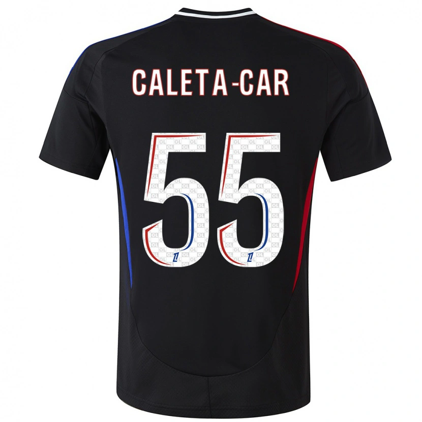 Danxen Barn Duje Caleta-Car #55 Svart Bortatröja Matchtröjor 2024/25 Tröjor T-Tröja