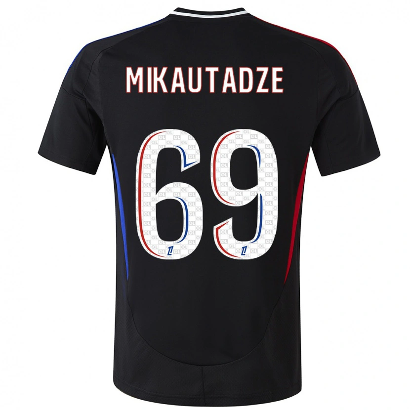 Danxen Barn Georges Mikautadze #69 Svart Bortatröja Matchtröjor 2024/25 Tröjor T-Tröja