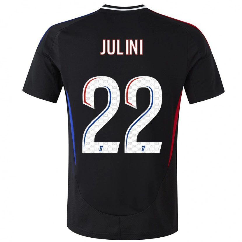 Danxen Barn Sally Julini #22 Svart Bortatröja Matchtröjor 2024/25 Tröjor T-Tröja