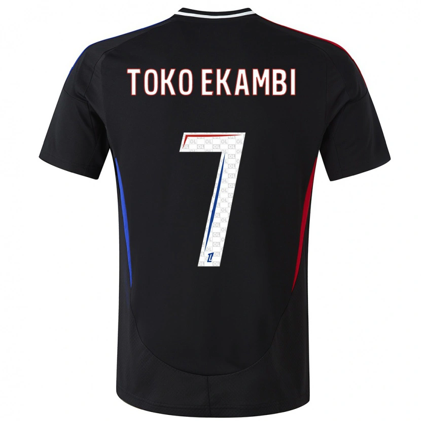 Danxen Barn Karl Toko Ekambi #7 Svart Bortatröja Matchtröjor 2024/25 Tröjor T-Tröja