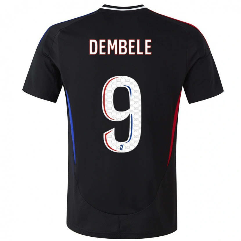 Danxen Barn Moussa Dembele #9 Svart Bortatröja Matchtröjor 2024/25 Tröjor T-Tröja