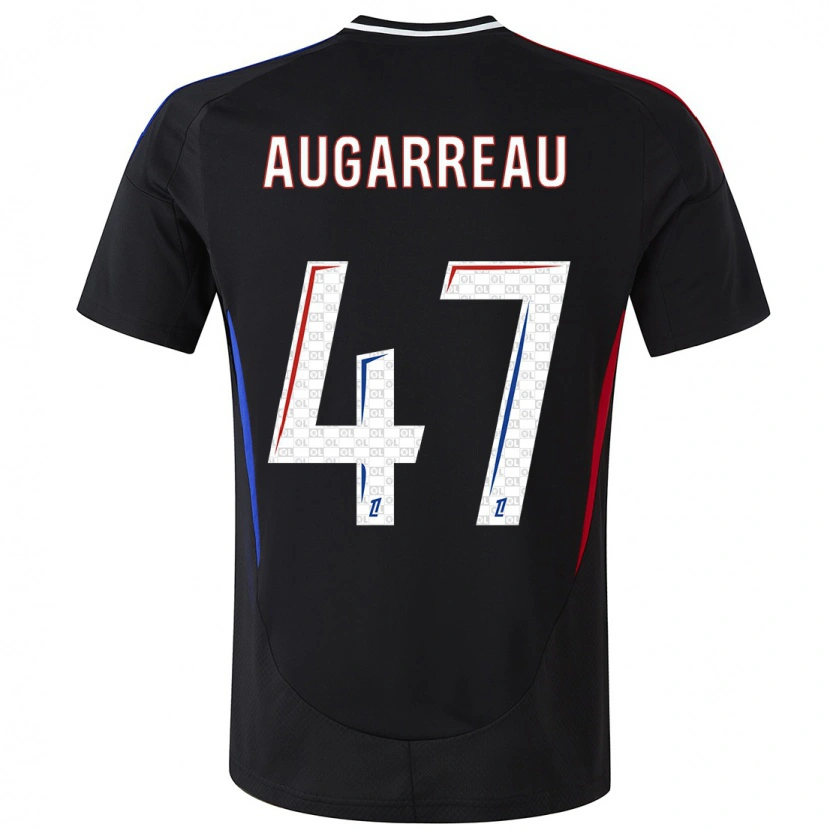 Danxen Barn Sofiane Augarreau #47 Svart Bortatröja Matchtröjor 2024/25 Tröjor T-Tröja