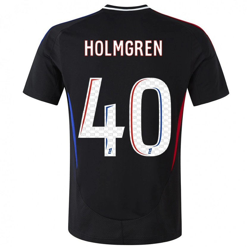 Danxen Barn Emma Holmgren #40 Svart Bortatröja Matchtröjor 2024/25 Tröjor T-Tröja