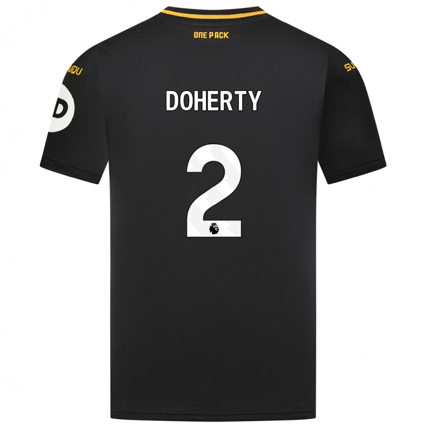 Danxen Barn Matt Doherty #2 Svart Bortatröja Matchtröjor 2024/25 Tröjor T-Tröja