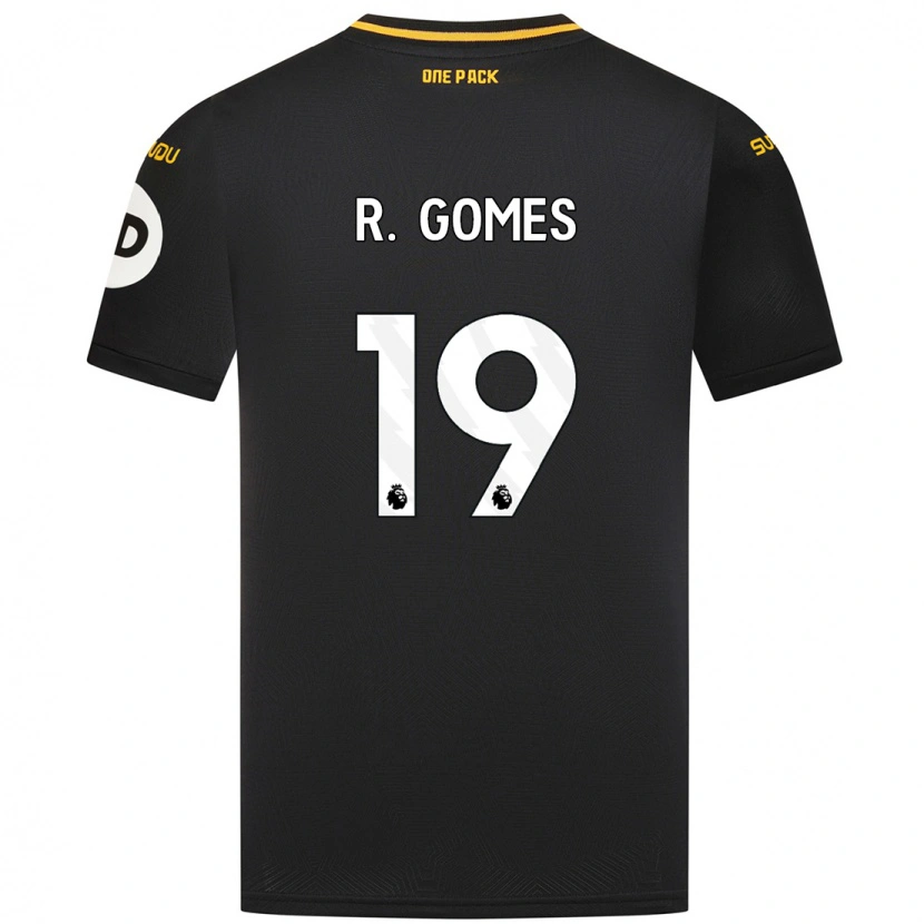 Danxen Barn Rodrigo Gomes #19 Svart Bortatröja Matchtröjor 2024/25 Tröjor T-Tröja