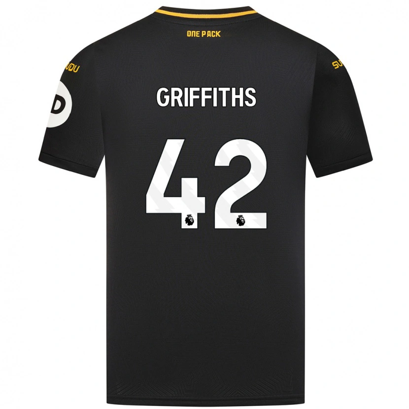 Danxen Barn Harvey Griffiths #42 Svart Bortatröja Matchtröjor 2024/25 Tröjor T-Tröja
