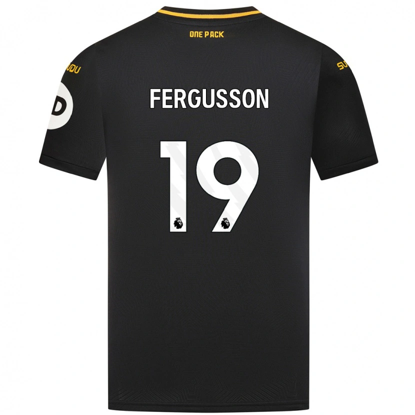 Danxen Barn Liv Fergusson #19 Svart Bortatröja Matchtröjor 2024/25 Tröjor T-Tröja