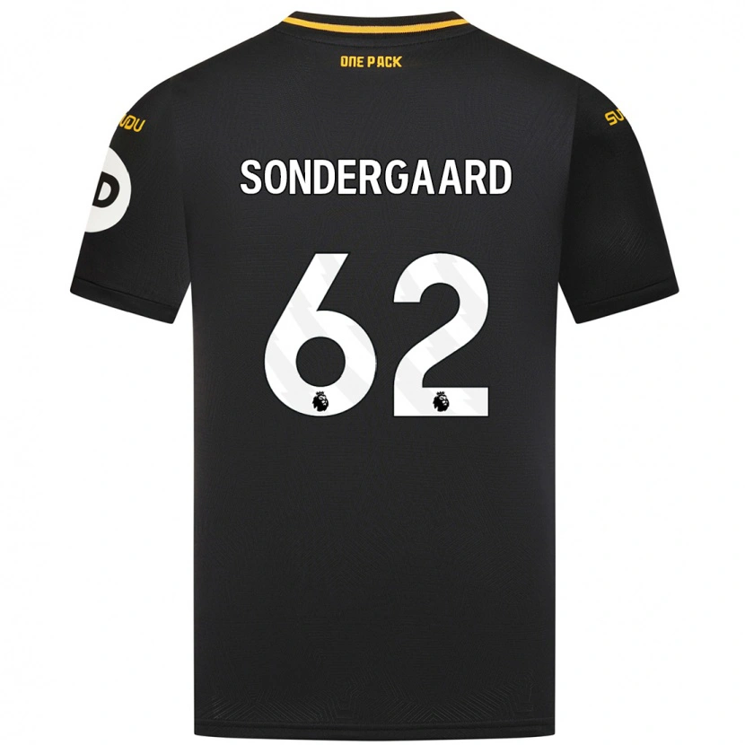 Danxen Barn Andreas Sondergaard #62 Svart Bortatröja Matchtröjor 2024/25 Tröjor T-Tröja