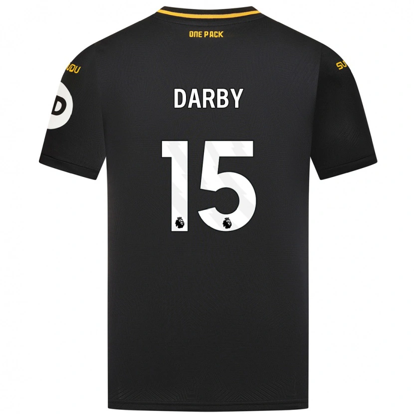Danxen Barn Kelly Darby #15 Svart Bortatröja Matchtröjor 2024/25 Tröjor T-Tröja
