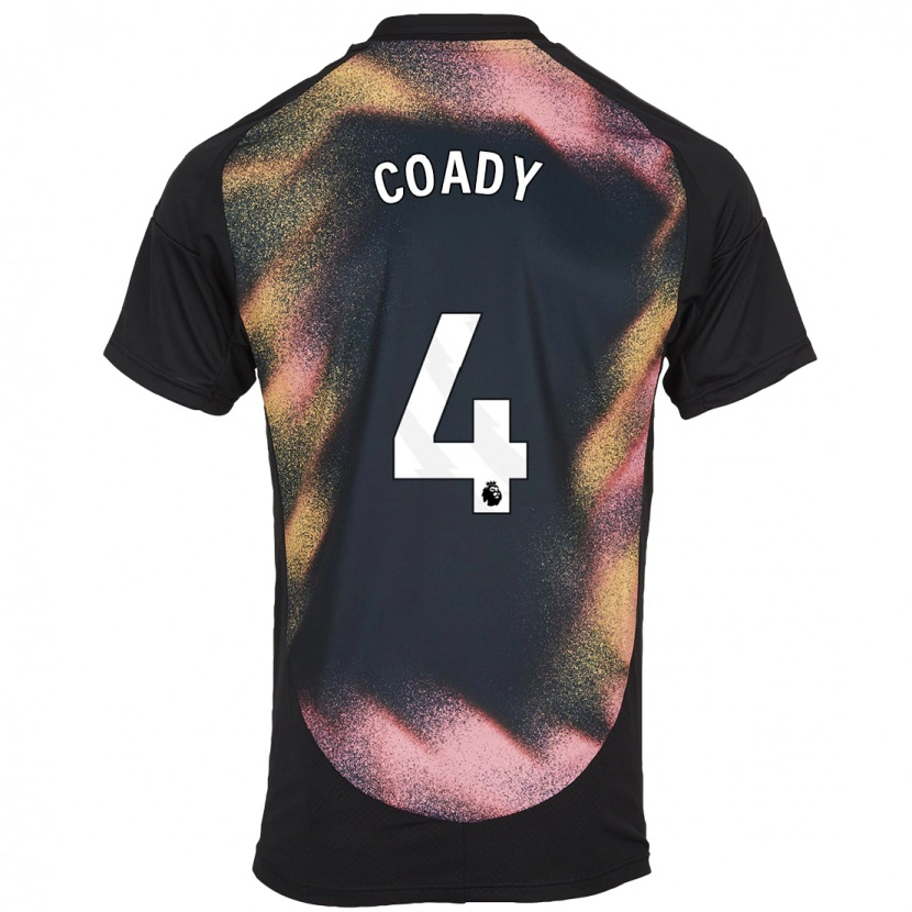 Danxen Barn Conor Coady #4 Svart Vit Bortatröja Matchtröjor 2024/25 Tröjor T-Tröja