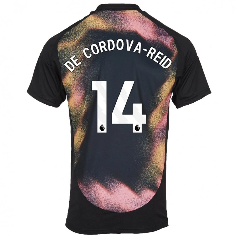 Danxen Barn Bobby De Cordova-Reid #14 Svart Vit Bortatröja Matchtröjor 2024/25 Tröjor T-Tröja