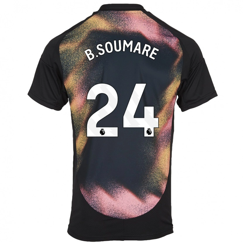 Danxen Barn Boubakary Soumaré #24 Svart Vit Bortatröja Matchtröjor 2024/25 Tröjor T-Tröja