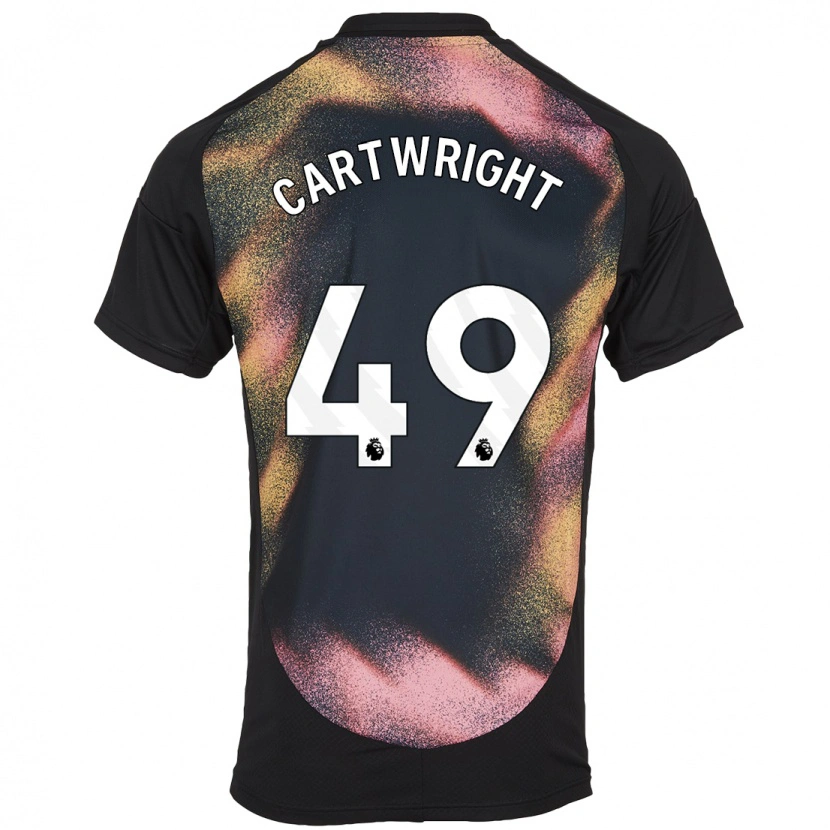 Danxen Barn Henry Cartwright #49 Svart Vit Bortatröja Matchtröjor 2024/25 Tröjor T-Tröja