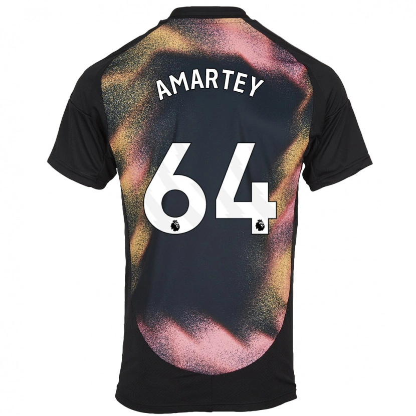 Danxen Barn Bobby Amartey #64 Svart Vit Bortatröja Matchtröjor 2024/25 Tröjor T-Tröja