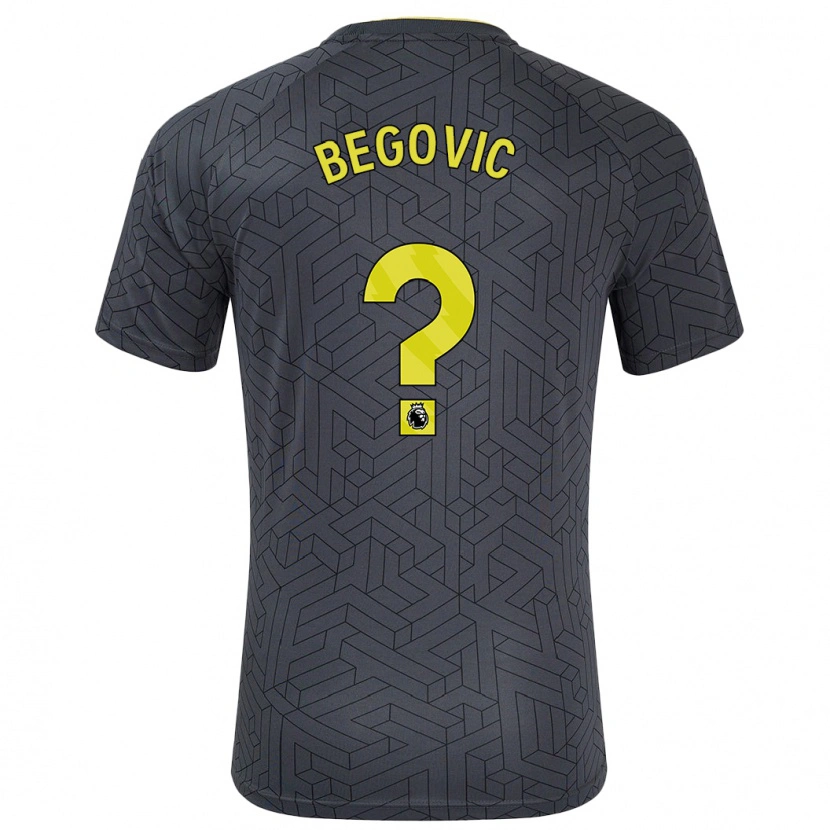 Danxen Barn Asmir Begovic #0 Svart Gul Bortatröja Matchtröjor 2024/25 Tröjor T-Tröja
