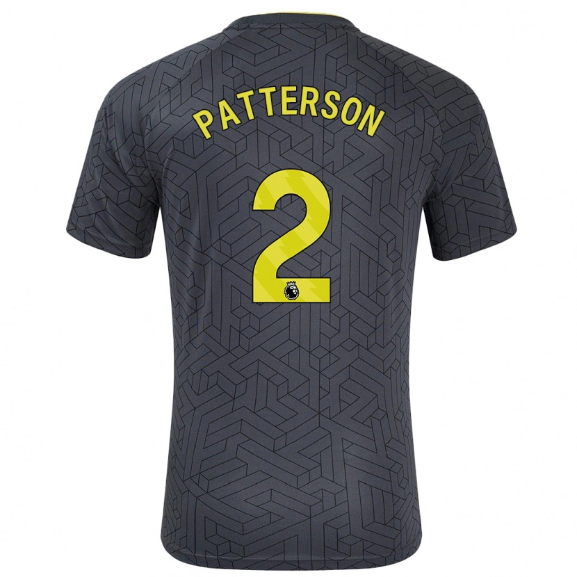 Danxen Barn Nathan Patterson #2 Svart Gul Bortatröja Matchtröjor 2024/25 Tröjor T-Tröja