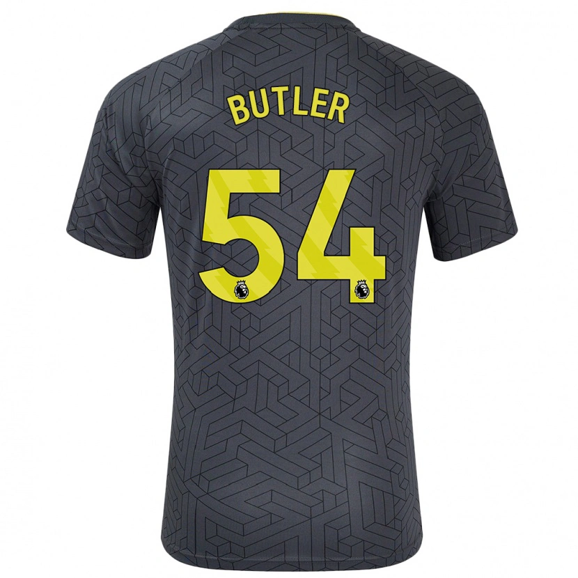 Danxen Barn Jack Butler #54 Svart Gul Bortatröja Matchtröjor 2024/25 Tröjor T-Tröja