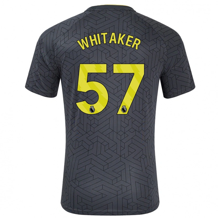 Danxen Barn Charlie Whitaker #57 Svart Gul Bortatröja Matchtröjor 2024/25 Tröjor T-Tröja