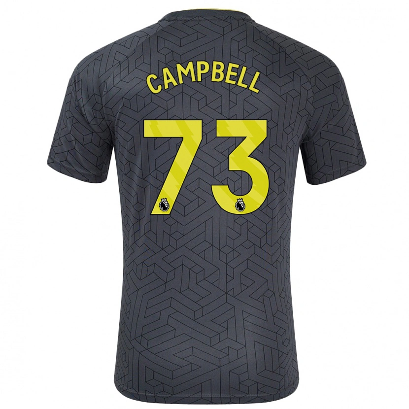 Danxen Barn Elijah Campbell #73 Svart Gul Bortatröja Matchtröjor 2024/25 Tröjor T-Tröja
