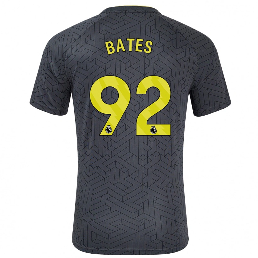 Danxen Barn Callum Bates #92 Svart Gul Bortatröja Matchtröjor 2024/25 Tröjor T-Tröja