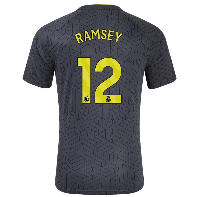 Danxen Barn Emily Ramsey #12 Svart Gul Bortatröja Matchtröjor 2024/25 Tröjor T-Tröja