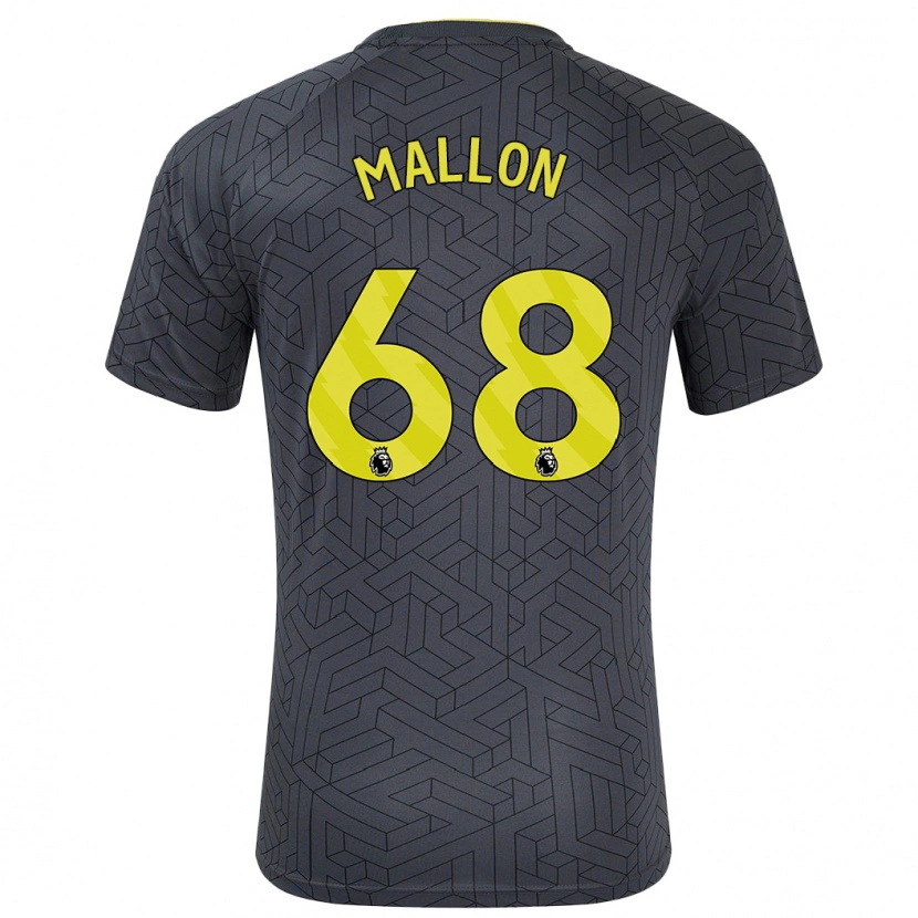 Danxen Barn Mathew Mallon #68 Svart Gul Bortatröja Matchtröjor 2024/25 Tröjor T-Tröja