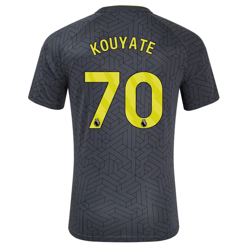 Danxen Barn Katia Kouyate #70 Svart Gul Bortatröja Matchtröjor 2024/25 Tröjor T-Tröja
