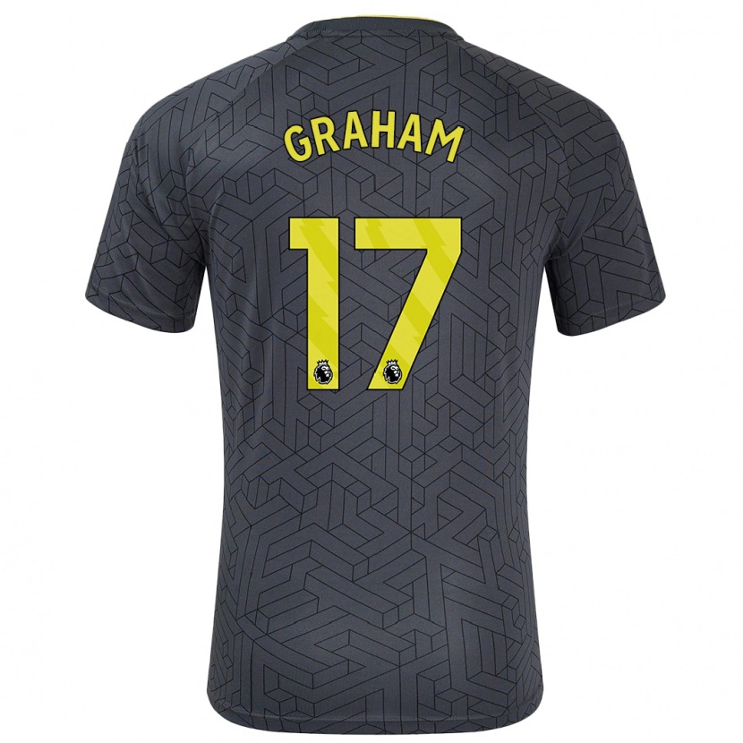 Danxen Barn Lucy Graham #17 Svart Gul Bortatröja Matchtröjor 2024/25 Tröjor T-Tröja