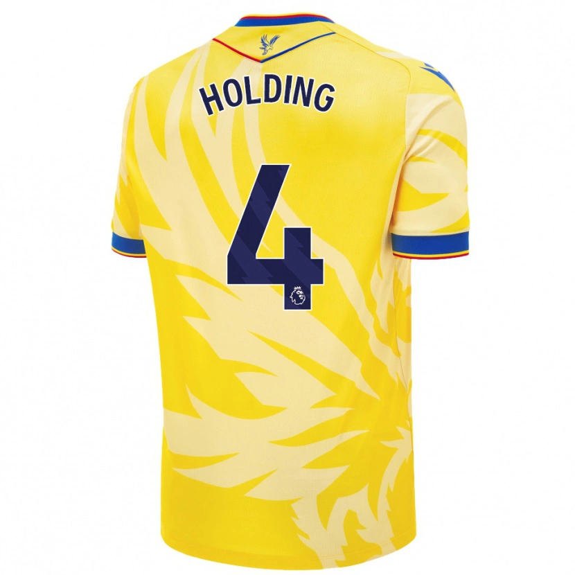 Danxen Barn Rob Holding #4 Gul Bortatröja Matchtröjor 2024/25 Tröjor T-Tröja