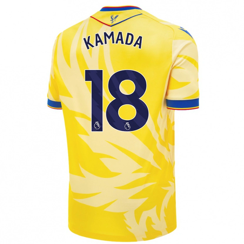Danxen Barn Daichi Kamada #18 Gul Bortatröja Matchtröjor 2024/25 Tröjor T-Tröja