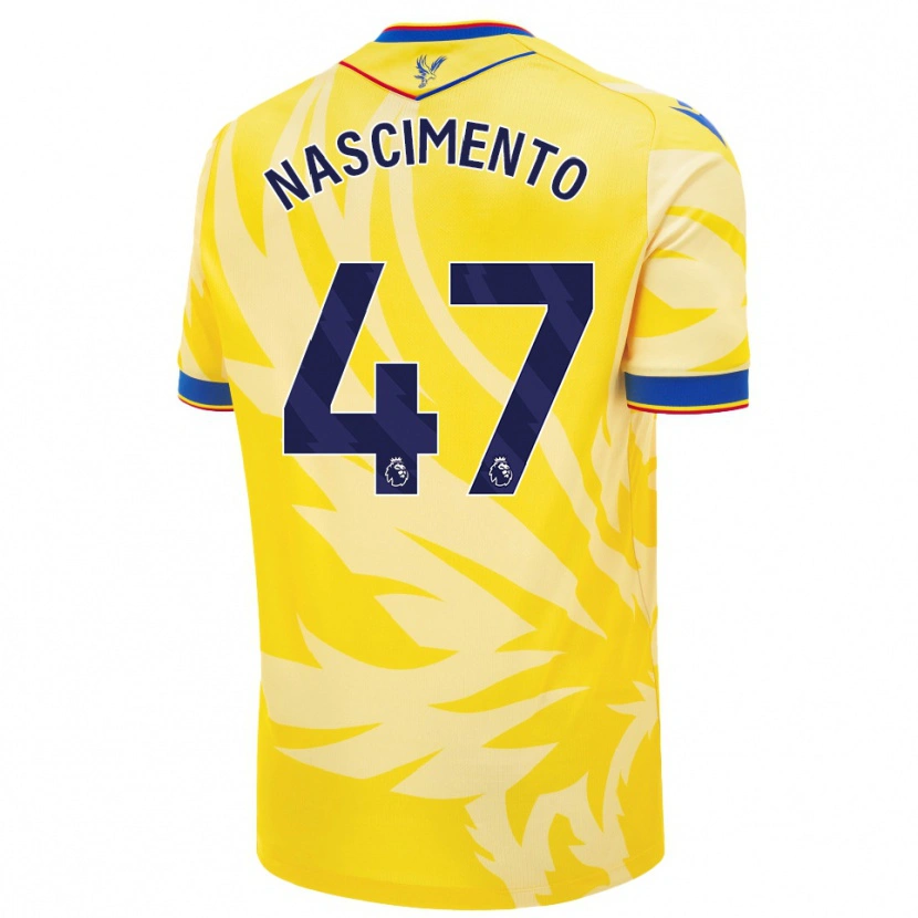 Danxen Barn Adler Nascimento #47 Gul Bortatröja Matchtröjor 2024/25 Tröjor T-Tröja