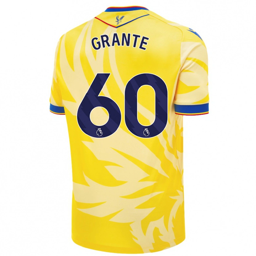 Danxen Barn Jake Grante #60 Gul Bortatröja Matchtröjor 2024/25 Tröjor T-Tröja