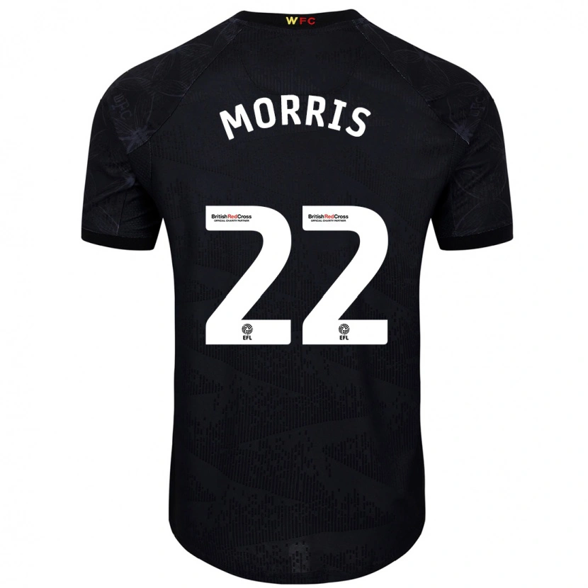 Danxen Barn James Morris #22 Svart Vit Bortatröja Matchtröjor 2024/25 Tröjor T-Tröja