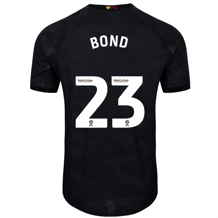 Danxen Barn Jonathan Bond #23 Svart Vit Bortatröja Matchtröjor 2024/25 Tröjor T-Tröja