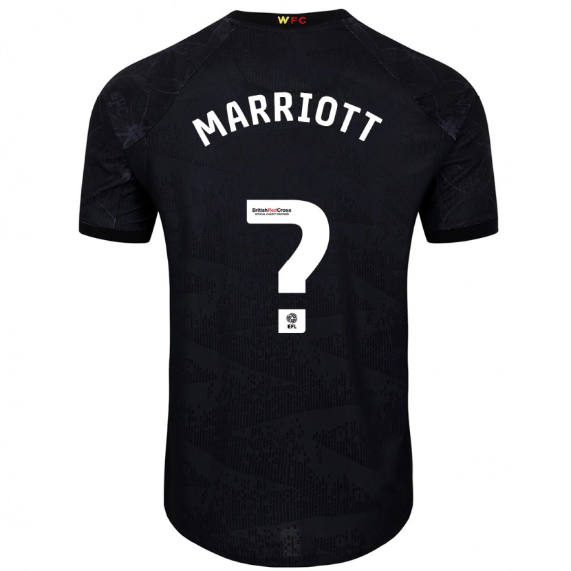 Danxen Barn Alfie Marriott #0 Svart Vit Bortatröja Matchtröjor 2024/25 Tröjor T-Tröja