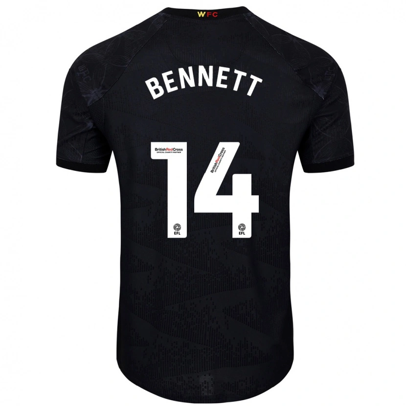Danxen Barn Harley Bennett #14 Svart Vit Bortatröja Matchtröjor 2024/25 Tröjor T-Tröja